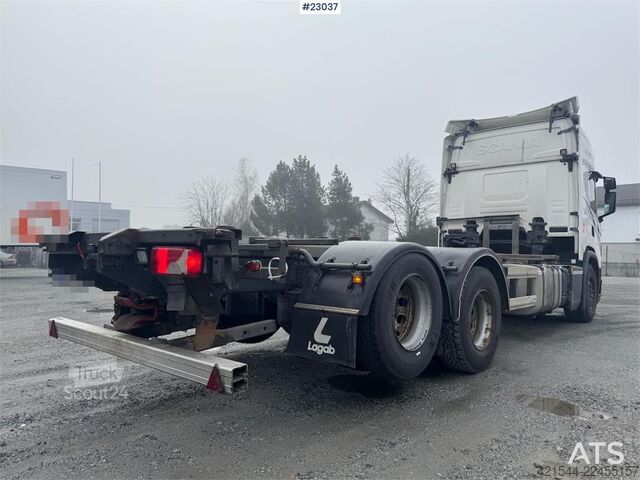Važiuoklė su kabina Scania G500 6x2 container chassis truck