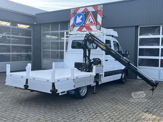 Platformas kravas automašīna ar celtni Mercedes-Benz Sprinter 514 CDI 366 Hiab Laadkraan 018T Trekha...