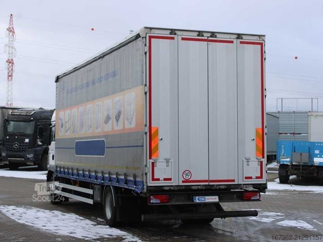 Camión plataforma con toldo MAN TGM 18.340, LIFTING ROOF, EURO 6