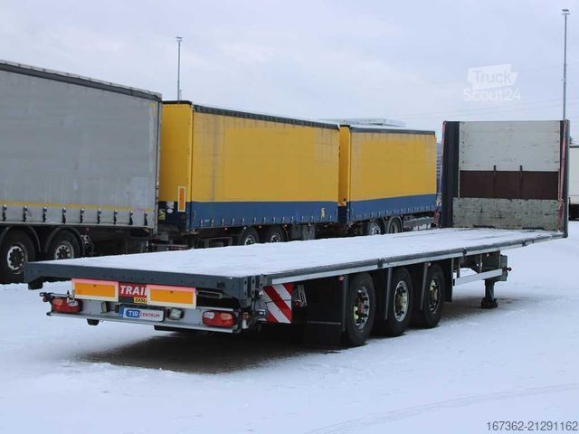 Open semitrailer TRAILOR D-651, LIFTING AXLE