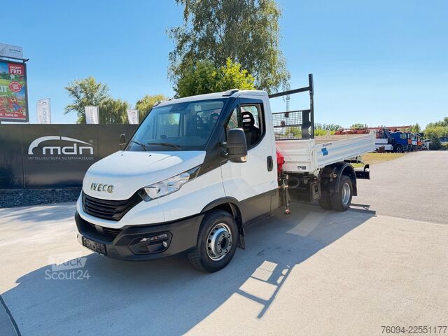 Kravas automašīna ar furgonu un celtni IVECO Daily 72-180 Meiller Kipper Kran 10m FUNK AHK
