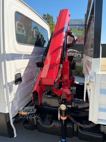Kravas automašīna ar furgonu un celtni IVECO Daily 72-180 Meiller Kipper Kran 10m FUNK AHK