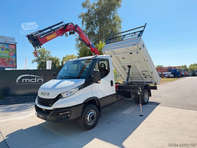 Furgone ribaltabile IVECO Daily 72-180 Meiller Kipper Kran 10m FUNK AHK