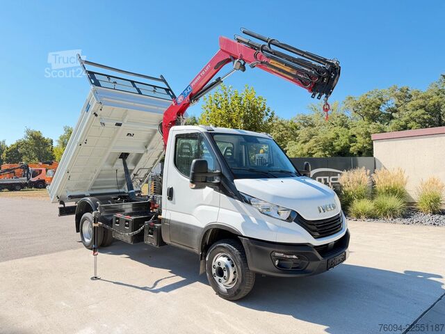 Furgone ribaltabile IVECO Daily 72-180 Meiller Kipper Kran 10m FUNK AHK