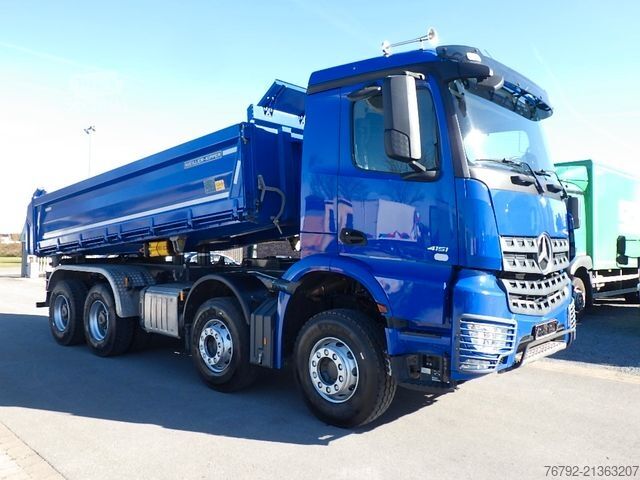 Tre-sidet tipbil MERCEDES-BENZ 4151 K 8x4 Meiller-Kip./Bordmat/M-Fhs./Ret/52tkm