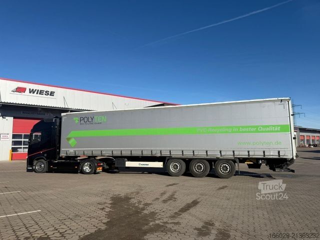Öppen semitrailer med kapell KRONE SDP 27 Schiebeplanen Auflieger mit Ladebordwand