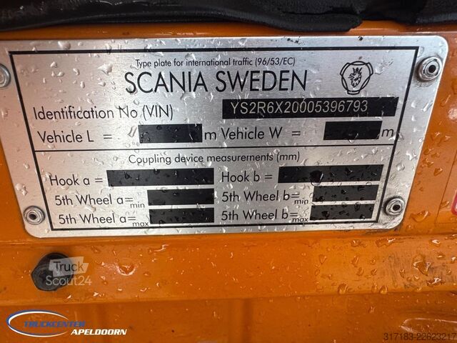 Šasija sa taksijem Scania R520 V8 LB6x2*4HNB, Retarder, PTO-Hydaruliek, L...