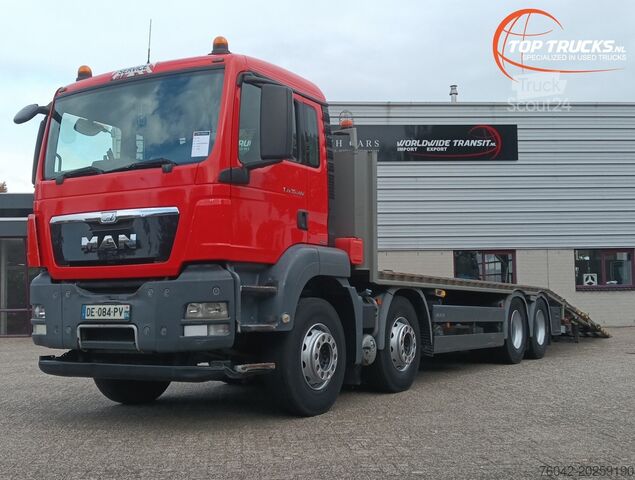 Plattformanhänger MAN TGS 35.360 8x2 - Machine transporter, Oprijwage...