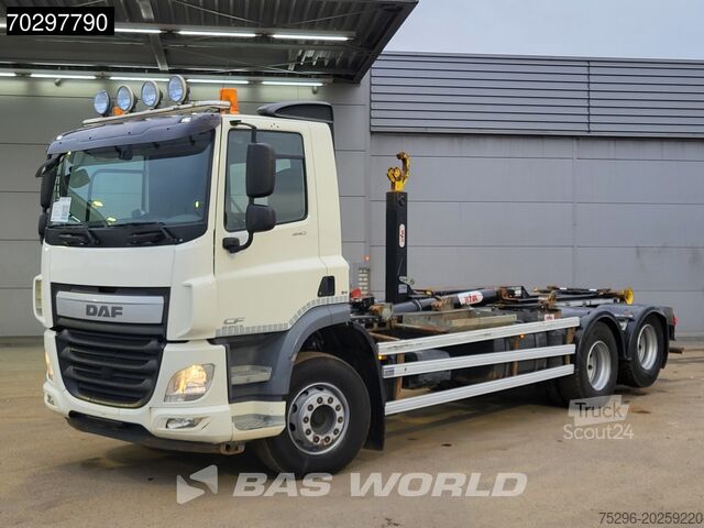 Containertransport (haakarmsysteem) DAF CF 440 6X2 HYVA 22-60-S Hooklift Lift Axle Auto...