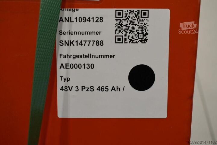 Batteria per carrello elevatore GRUMA 48 Volt 3 PzS 465 Ah