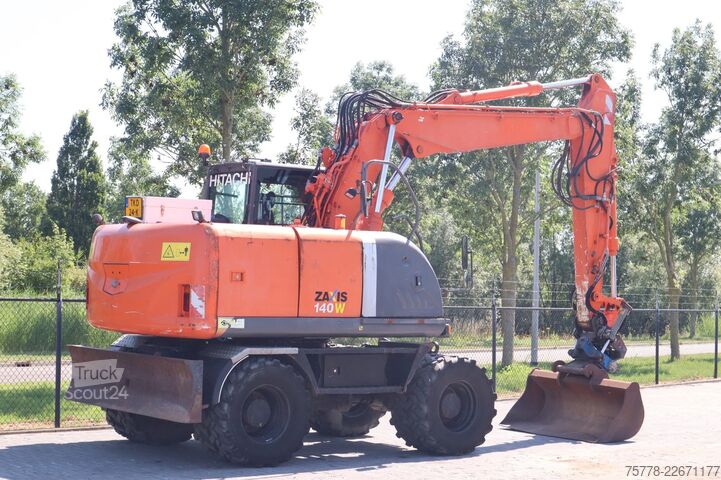 Excavadora de ruedas Hitachi ZX140 ZX140W-3 | ROTOTILT & BUCKET | DUTCH MACHINE