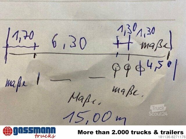 Nyitott ponyvás félpótkocsi  GUGGENMOOS Plattform-Auflieger