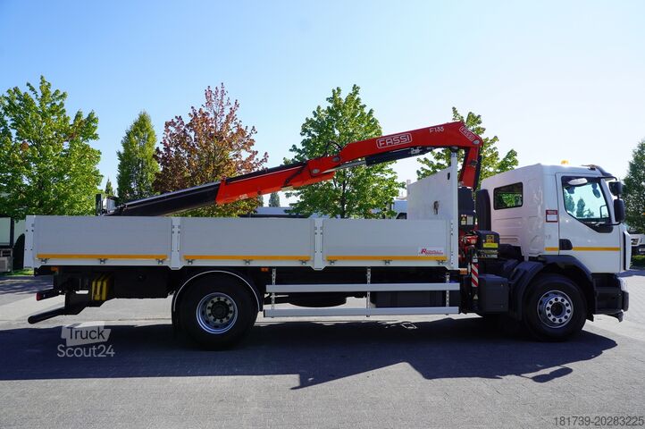 Tovornjak z ravno ploščo in dvigalom Renault C280 DTI 8 / FASSI crane 5.6T / range 8m