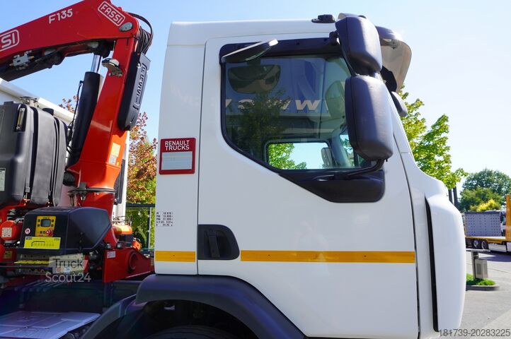 Tovornjak z ravno ploščo in dvigalom Renault C280 DTI 8 / FASSI crane 5.6T / range 8m
