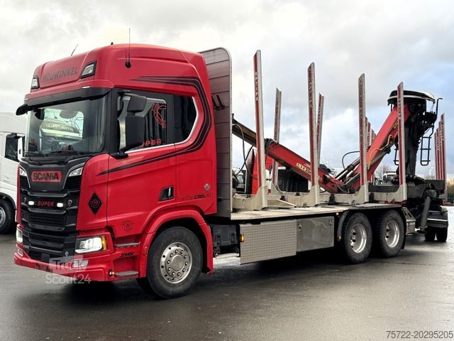 Rąstvežis SCANIA R580 6x4 Kurzholz LKW mit Epsilon M12Z 83