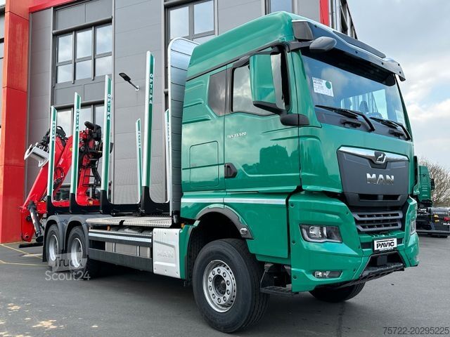Камион за дърва MAN TGX 33 520 6x4BB Epsilon Q150Z SOFORT VERFÜGBAR!