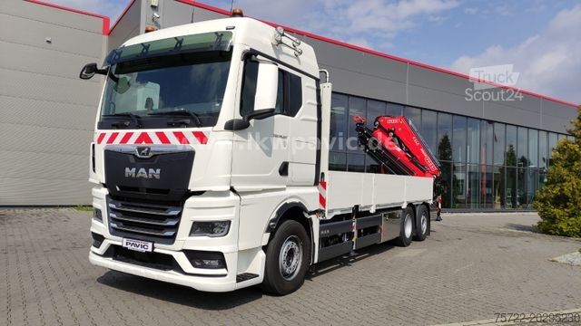 Кран, монтиран на камион MAN TGX 26.540 6x2-4 LL Containerpritsche/Fassi 545