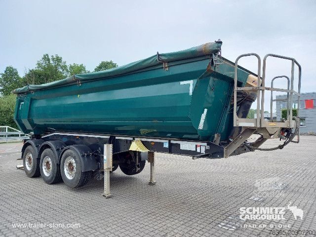 Polpriklopnik kiper Schwarzmüller Semitrailer Tipper Steel half pipe body 23m³