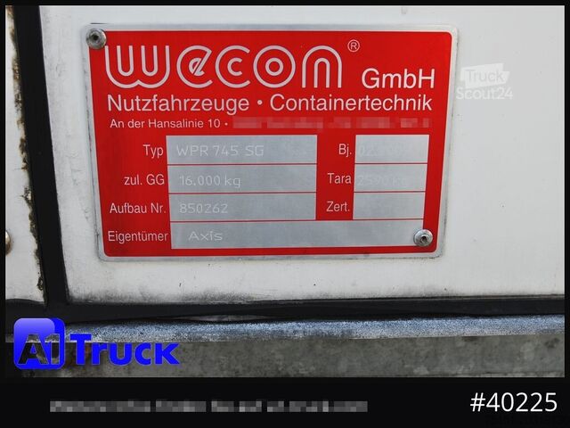 Nadwozie wymienne z platformą i plandeką WECON WPR 745, verzinkt, 2520  innen, Code XL