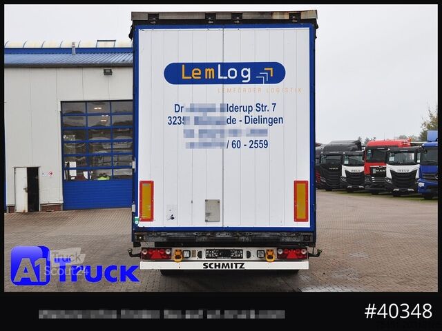 Åben sættevogn med presenning SCHMITZ S01, Mega, Liftachse, Hubdach, VERZINKT