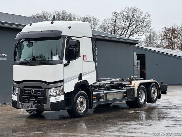 Kanca kasalı yük kamyonu (roll-off) RENAULT T480 6x2 Euro6 Meiller-Abrollkipper