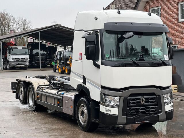 Kanca kasalı yük kamyonu (roll-off) RENAULT T480 6x2 Euro6 Meiller-Abrollkipper