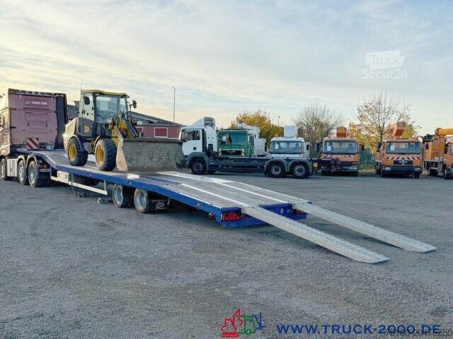 Low loader semitrailer Jumbo TO152DE Tieflader mit Seilwinde ROR Achsen