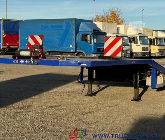 Low loader semitrailer Jumbo TO152DE Tieflader mit Seilwinde ROR Achsen