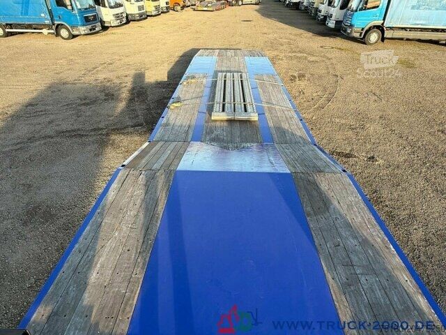 Low loader semitrailer Jumbo TO152DE Tieflader mit Seilwinde ROR Achsen
