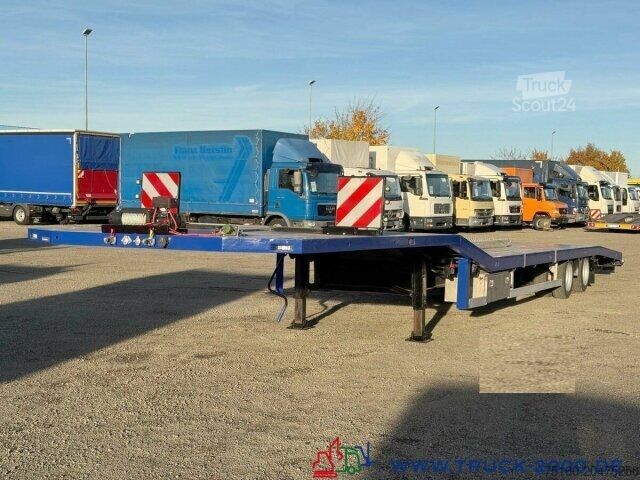 Low loader semitrailer Jumbo TO152DE Tieflader mit Seilwinde ROR Achsen