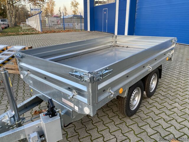 Minigraafmachine met kipperaanhanger en oprijplaten Berger Kraus Minibagger BK950KS im Komplettpaket