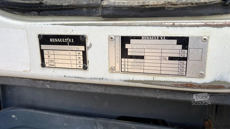  Renault KERAX 340 (POMPE MANUELLE / LAMES / BIG AXLE / ...