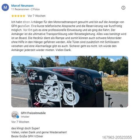 Причіп для мотоцикла CHEVAL LIBERTE Debon 1300 Cargo-Motorrad nur MIETE ab 35¤ Tag