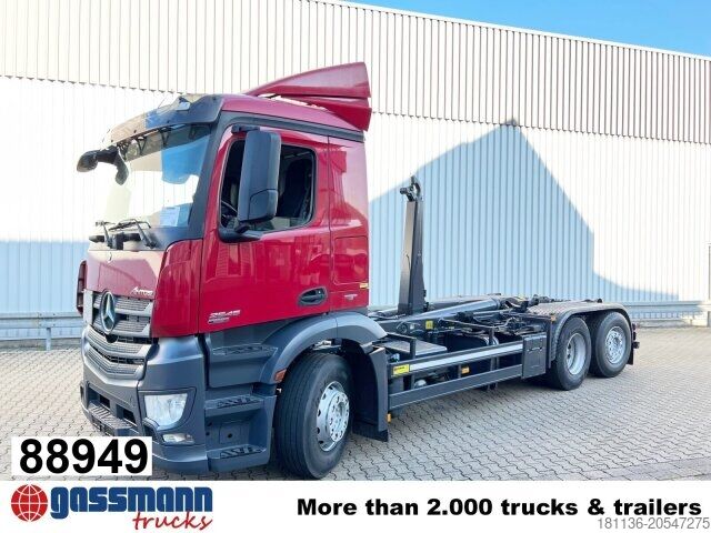 Φορτηγό γερανός roll-off Mercedes-Benz Antos 2545 L 6x2, Retarder, Lenk-/Liftachse
