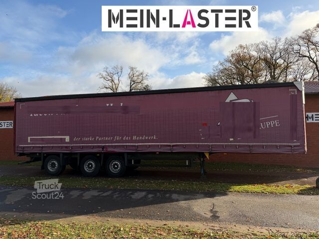 Åben sættevogn med presenning SCHMITZ CARGOBULL Edscha R+L Lenkachse Staplerhalterung TÜV 10-26