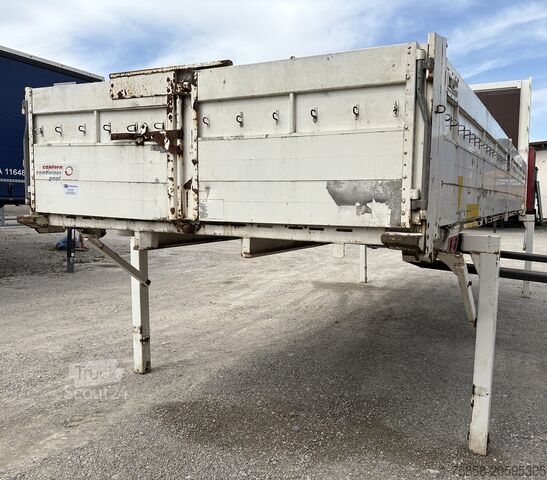 Intercambiable con plataforma abiertaCambiador de plataforma con plataforma Krone BDF 7,45m Baustoff Bordwand + Türen