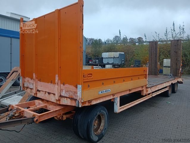 Remorque porte-engins surbaissée MÜLLER-MITTELTAL T 3 9,55m 0,90m Rampen, Bordwand vorne ABS SAF