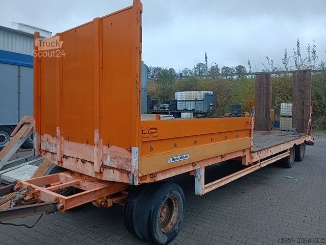 Remorque porte-engins surbaissée MÜLLER-MITTELTAL T 3 9,55m 0,90m Rampen, Bordwand vorne ABS SAF
