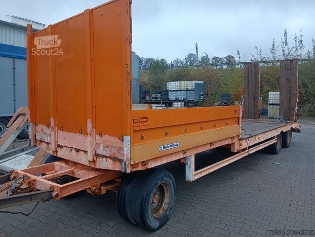 Remorque porte-engins surbaissée MÜLLER-MITTELTAL T 3 9,55m 0,90m Rampen, Bordwand vorne ABS SAF