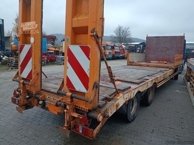 Remorque porte-engins surbaissée MÜLLER-MITTELTAL T 3 9,55m 0,90m Rampen, Bordwand vorne ABS SAF
