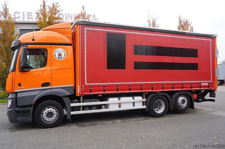 قماش Mercedes-Benz Actros 2545 6×2 MP5 / FULL ADR / Curtain