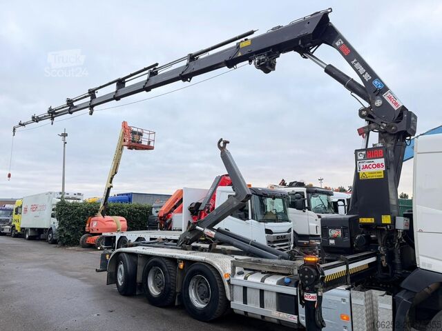 Система крюкообразных рычагов Volvo FH 500 8x4 TRIDEM HOOKLIFT + (25m!) CRANE HIAB ...