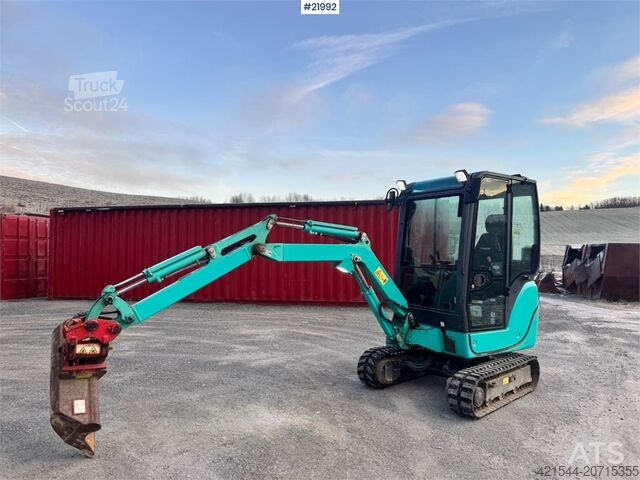 Mini ekskavators Kobelco SK18 Mini excavator w/ Powertilt, 3 buckets, rippe