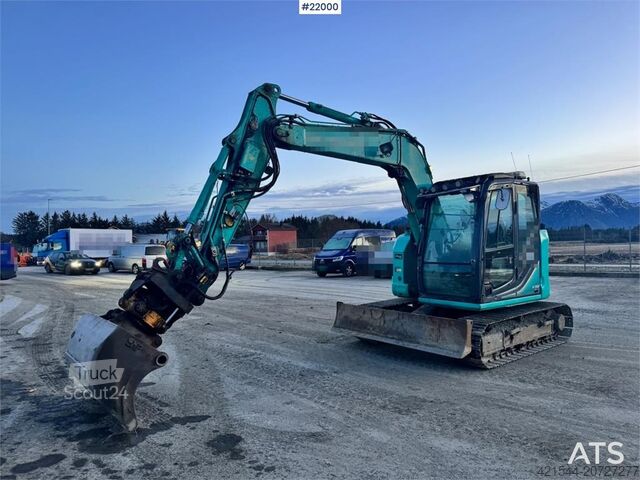Kāpurķēžu ekskavators Kobelco SK75SR Crawler Excavator w/ Rototilt and Cleaning