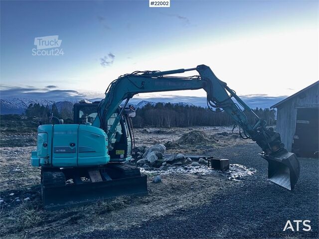 Kāpurķēžu ekskavators Kobelco SK75SR Crawler Excavator w/ Rototilt and Cleaning