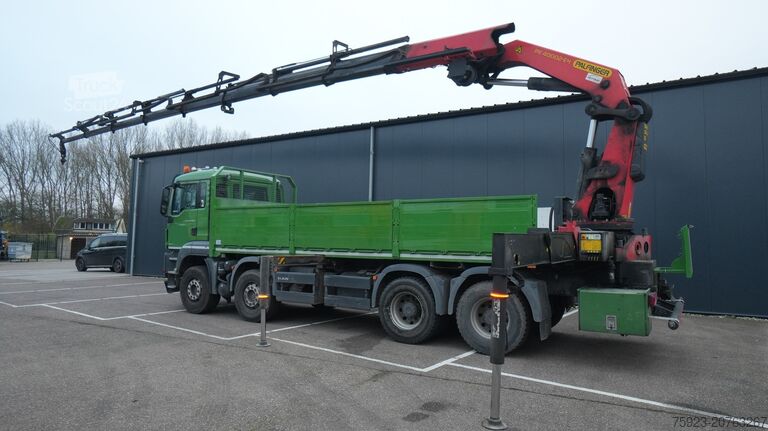 Vrachtwagen met kraan MAN TGS 41.460 8X4 OPEN BOX WITH PALFINGER PK 40002...