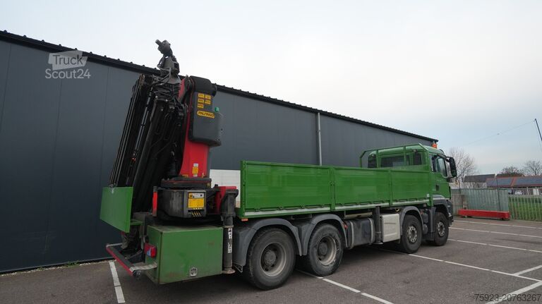 Vrachtwagen met kraan MAN TGS 41.460 8X4 OPEN BOX WITH PALFINGER PK 40002...