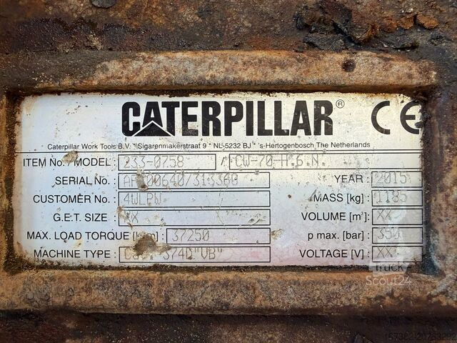Ātrā savienotājs Caterpillar Quick Coupler CW70 for 374F