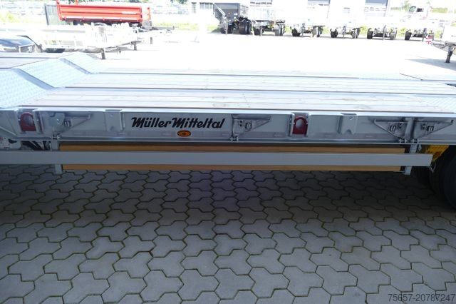 Alçak şasi römork MÜLLER-MITTELTAL T3 Profi 30,0 Neu, Baggerstiel, voll hydr. Rampe