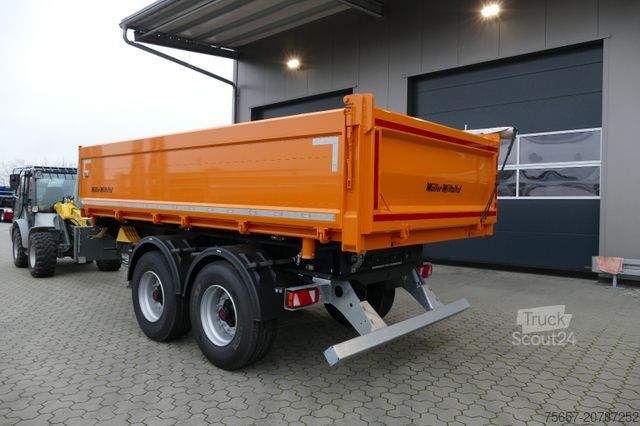 Üç yöne devirmeli römork MÜLLER-MITTELTAL 18 to, Luft, Seitliche ALU Wände, Rollplane
